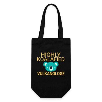 Vulkanologe Koalafied Vulkanologie - Geschenkbeutel für Flaschen - Schwarz - Vorne