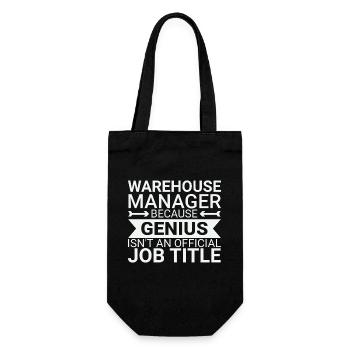 Warehouse Manager Genius - Geschenkbeutel für Flaschen - Schwarz - Vorne