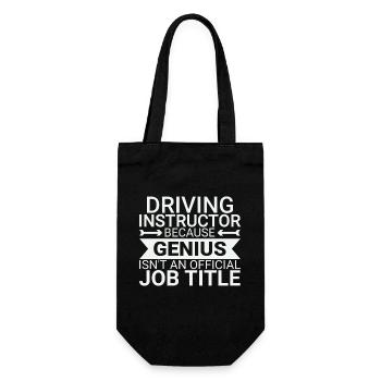 Driving Instructor Genius Drive Tutor - Gift Bag for Bottles - black - Front
