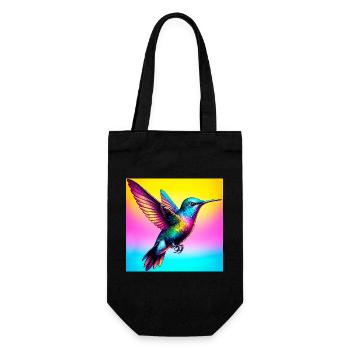 Kolibri - Geschenkbeutel für Flaschen - Schwarz - Vorne