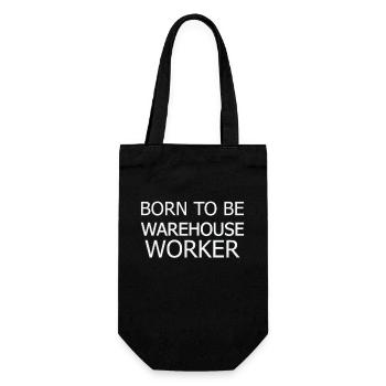 Warehouse Worker Born To Be - Geschenkbeutel für Flaschen - Schwarz - Vorne