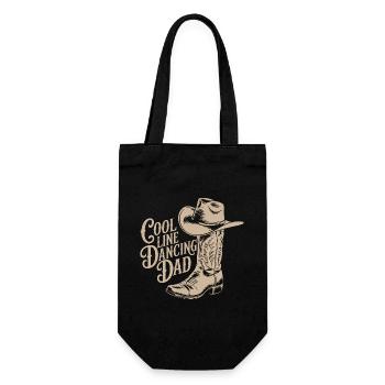 Line dancing dad cowboy hat style decoration - Gift Bag for Bottles - black - Front