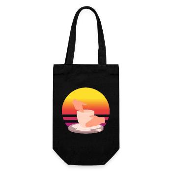 Keramik Leidenschaft Sonnenuntergang - Geschenkbeutel für Flaschen - Schwarz - Vorne