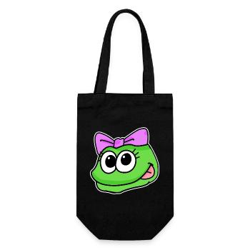 tête de fille grenouille tête d'animal - Sac à bouteille - noir - Devant