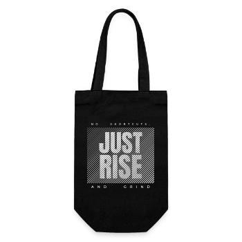 Just Rise and Grind Design Motivation and Success - Gift Bag for Bottles - black - Front