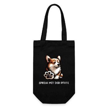 Talk to the Paw Corgi Corgi Welsh Corgi - Gift Bag for Bottles - black - Front