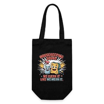Conception de nettoyage amusante - Sac à bouteille - noir - Devant