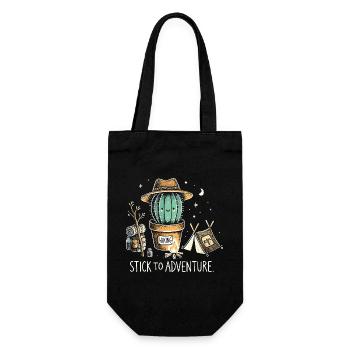 Stick to Adventure - Gift Bag for Bottles - black - Front