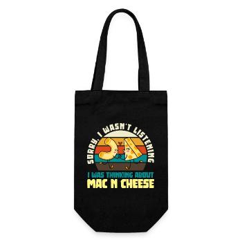 Mac and Cheese Liebes-Pärchen Retro - Geschenkbeutel für Flaschen - Schwarz - Vorne