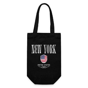 New York USA, souvenir New York - Gift Bag for Bottles - black - Front