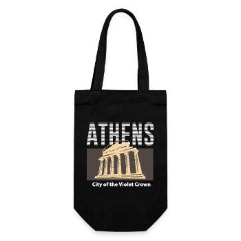 Athens City of the Violet Crown - Gift Bag for Bottles - black - Front