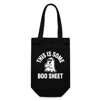 Boo Sheet Ghost avec lunettes de soleil - Sac à bouteille - noir - Devant