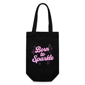 Born to Sparkle / Y2K Statement Design - Gift Bag for Bottles - black - Front