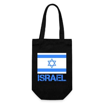 Flag of Israel with Star of David - Gift Bag for Bottles - black - Front