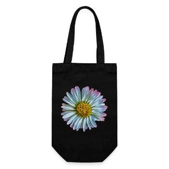 Gänseblümchen - Geschenkbeutel für Flaschen - Schwarz - Vorne