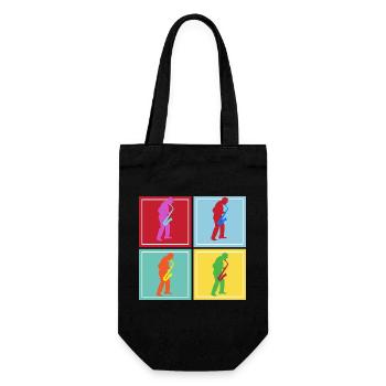 Retro saxophone vintage saxophonist - Gift Bag for Bottles - black - Front