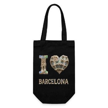 Barcelona – Organische Architektur - Geschenkbeutel für Flaschen - Schwarz - Vorne