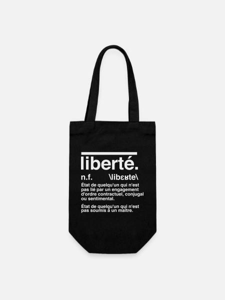 Freedom Definition Dictionary Style - Geschenkbeutel für Flaschen - Schwarz