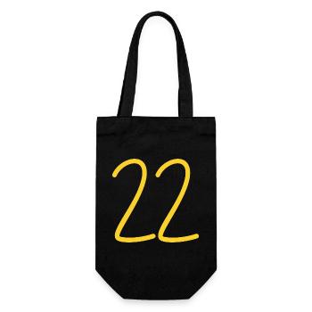 22 - Geschenkbeutel für Flaschen - Schwarz - Vorne