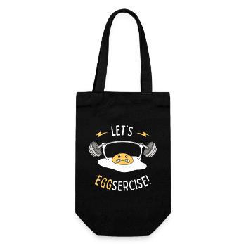 Lasst uns Eggsercise! - Geschenkbeutel für Flaschen - Schwarz - Vorne
