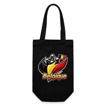 Belgium Flag and Electron - Gift Bag for Bottles - black - Front