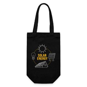 Solar Cells Solar Energy Renewable Energies - Gift Bag for Bottles - black - Front