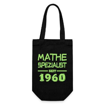 Mathe 1960 - Geschenkbeutel für Flaschen - Schwarz - Vorne