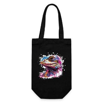 Lizard Graffiti - Gift Bag for Bottles - black - Front