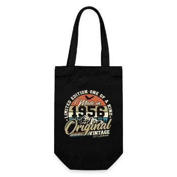 Vintage 1956 Né 70e anniversaire Rétro - Sac à bouteille - noir - Devant
