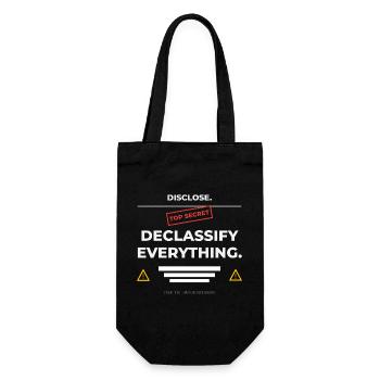 DISCLOSE. Declassify Everything – UAP  - Geschenkbeutel für Flaschen - Schwarz - Vorne