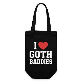 Ich Herz Goth-Bösewichte - Geschenkbeutel für Flaschen - Schwarz - Vorne