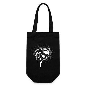 Funny snowboard motif for women - Gift Bag for Bottles - black - Front