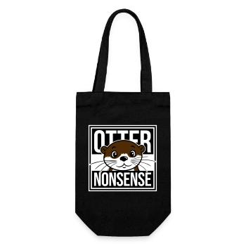 Otter Nonsense Funny Pun Otter Love Saying - Gift Bag for Bottles - black - Front