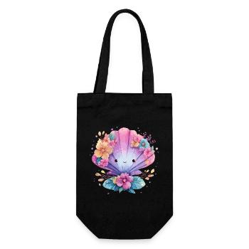 Moule fleurie avec des fleurs joyeuses - Sac à bouteille - noir - Devant
