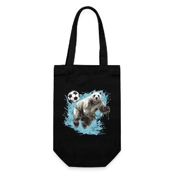 Ours polaire Équipe de football Ours polaire - Sac à bouteille - noir - Devant
