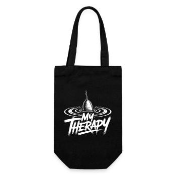 Fishing Therapy - Gift Bag for Bottles - black - Front