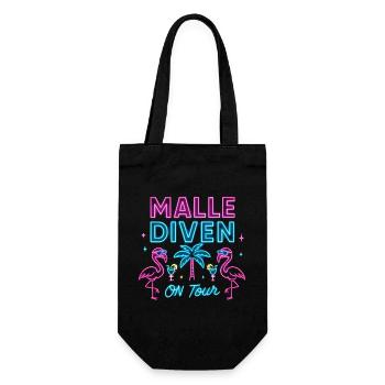 Malle Divas On Tour Women's Flamingo Mallorca Party - Gift Bag for Bottles - black - Front