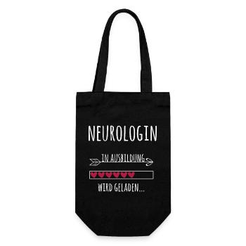 Neurologin Ausbildung Medizinstudium Ärztin - Geschenkbeutel für Flaschen - Schwarz - Vorne