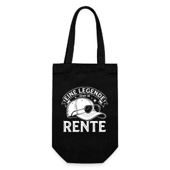 Rente Legende: Helm mit Sonnenbrille - Geschenkbeutel für Flaschen - Schwarz - Vorne