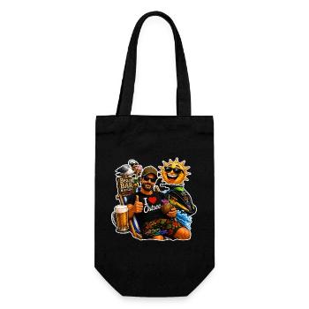 Baltic Sea Fun Motif – Holiday, Beach, Beer & Sun - Gift Bag for Bottles - black - Front