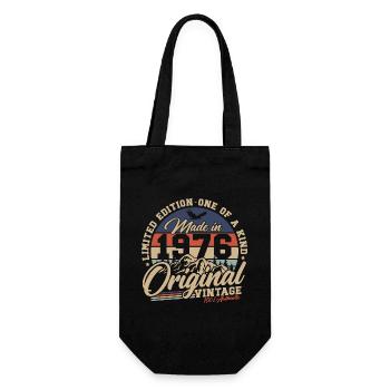 Original 1976 Jahrgang Vintage Geburtstag Retro - Geschenkbeutel für Flaschen - Schwarz - Vorne
