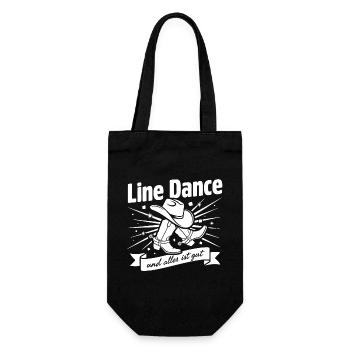 Line Dance Cowboy Boots - Geschenkbeutel für Flaschen - Schwarz - Vorne