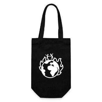 COMMENT DANSER ALORS QUE LE MONDE BRÛLE ? LOGO - Sac à bouteille - noir - Devant