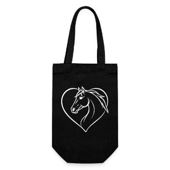 Cœur de cheval Cavalier Cavalier de Cavalier D’Équitation Cadeau - Sac à bouteille - noir - Devant