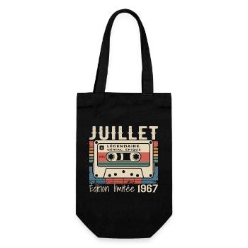 Juillet 1967 Cadeau Anniversaire Juillet 1967  - Sac à bouteille - noir - Devant