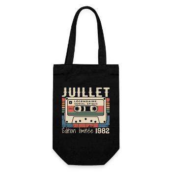 Juillet 1982 Cadeau Anniversaire Juillet 1982 - Sac à bouteille - noir - Devant