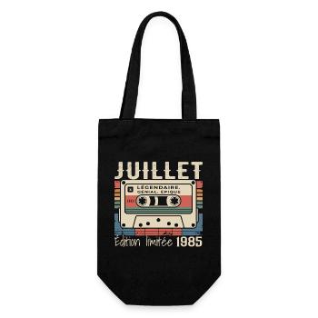 Juillet 1985 Cadeau Anniversaire Juillet 1985  - Sac à bouteille - noir - Devant