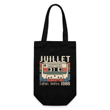 Juillet 1986 Cadeau Anniversaire Juillet 1986  - Sac à bouteille - noir - Devant