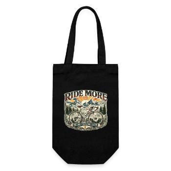 Ride More Club Retro Cycling - Geschenkbeutel für Flaschen - Schwarz - Vorne