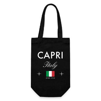 Capri Italie Coordonnées Souvenir de voyage - Sac à bouteille - noir - Devant